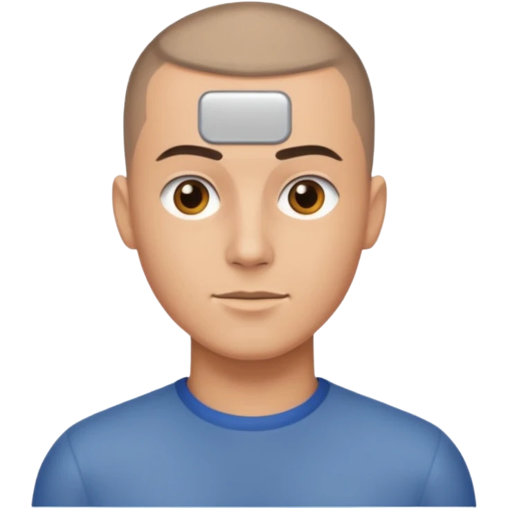 man with buzzcut emoji