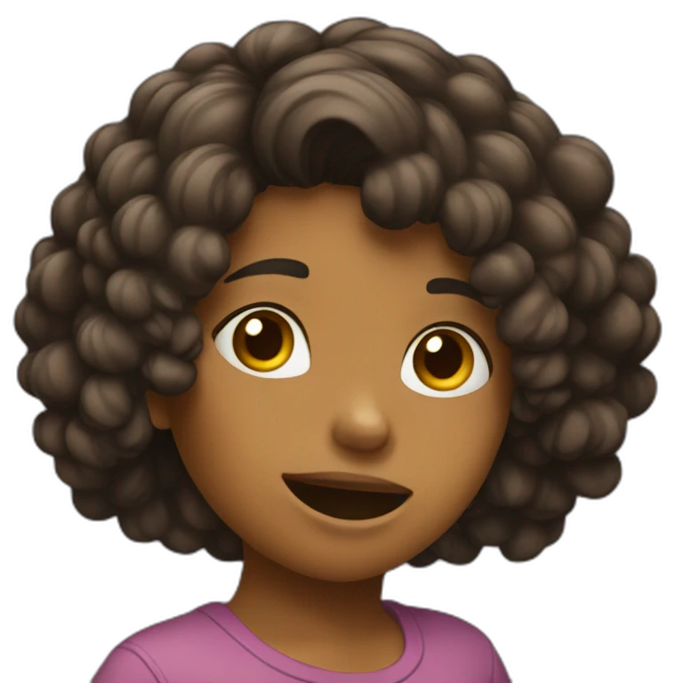 Fille qui fait un dab emoji