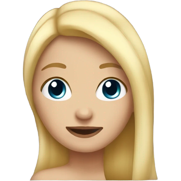 Blonde hair shy lady  emoji