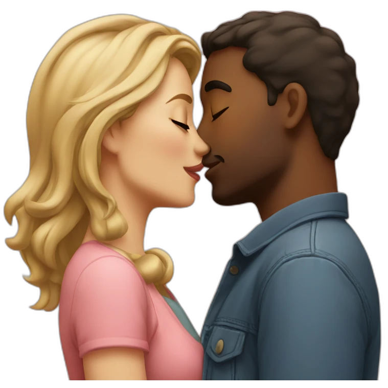 Couple kissing emoji