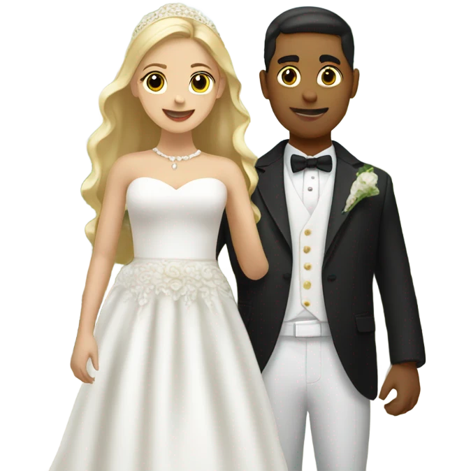 Puerto rican boy with blonde girl get married  emoji