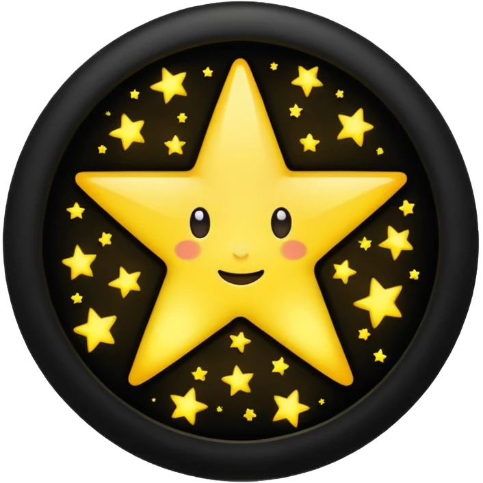 Star inside black curcle emoji