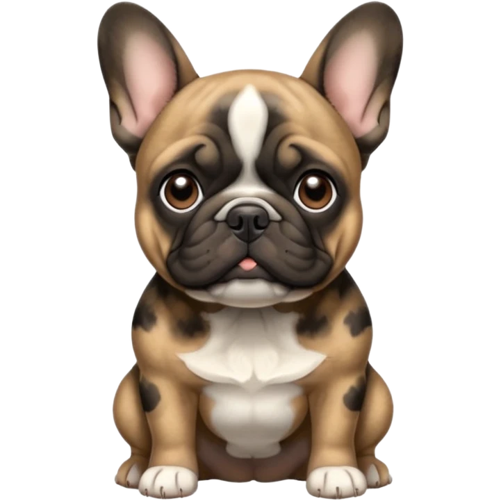 Brindle French bulldog emoji