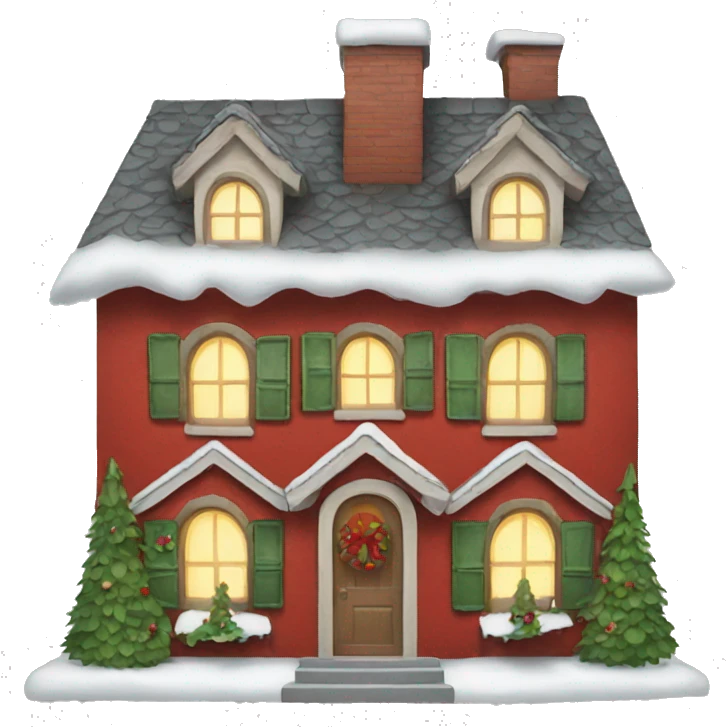 christmas house emoji