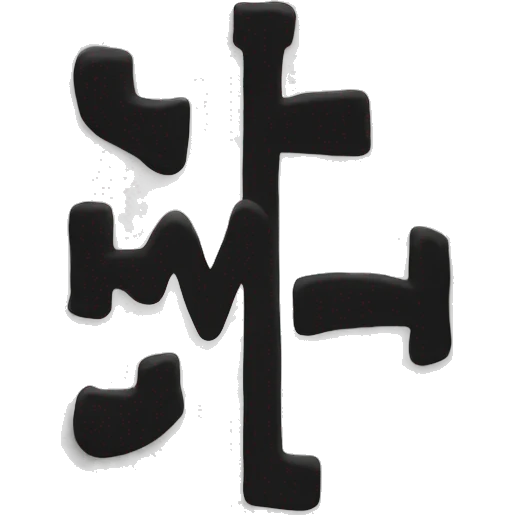 WYWH white letters with a black background emoji