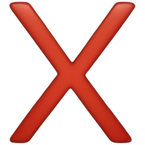 a red letter x emoji
