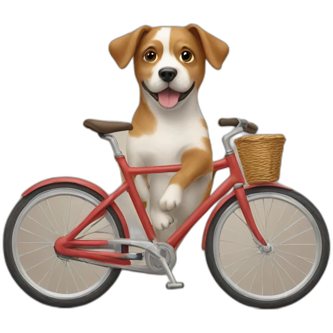 Dog in bike emoji
