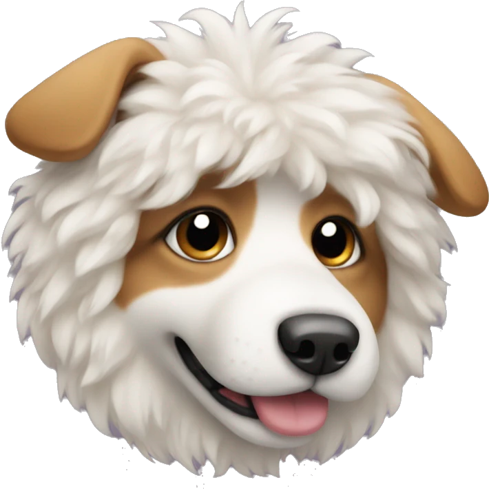 fluffy dog emoji