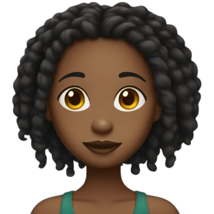 Black girl with locs emoji