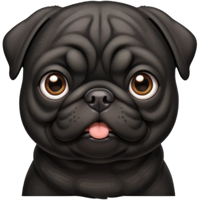 Black pug emoji