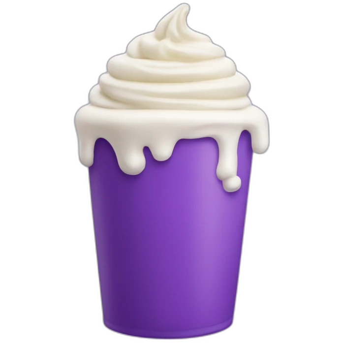 purple thickshake with cream emoji
