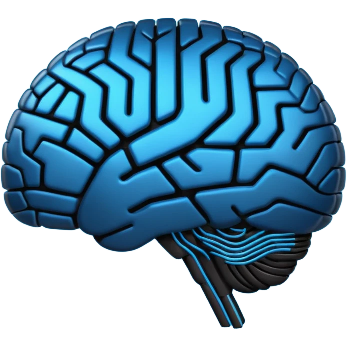 black digital brain emoji