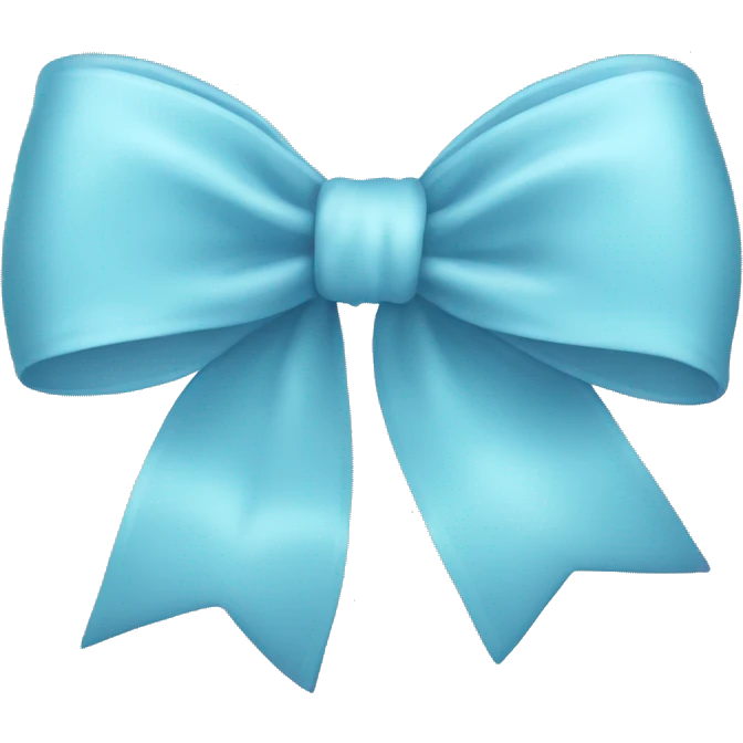 light blue bow emoji