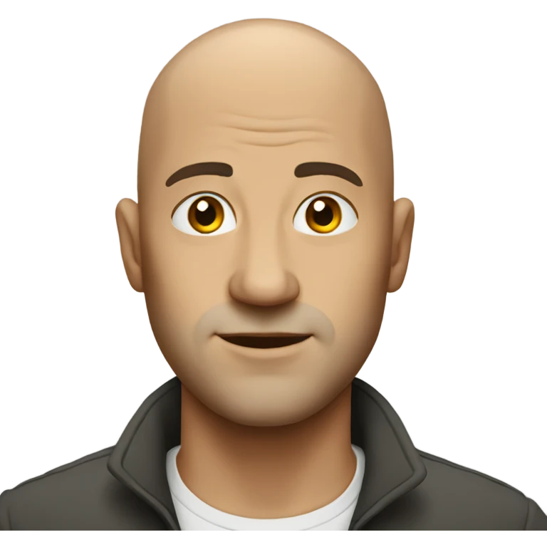 Bald man standing  emoji