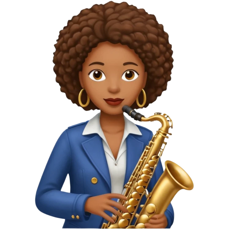 black woman Street Musician emoji