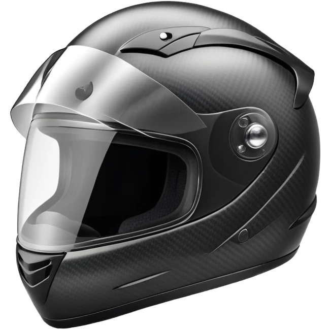 Cabon fiber motorcycle helmet emoji