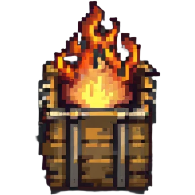 2d power up crate with fire emoji
