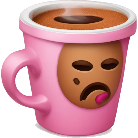 Pink Coffee with cinnamon  emoji