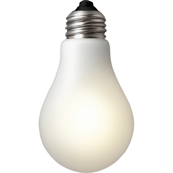 white bulb emoji