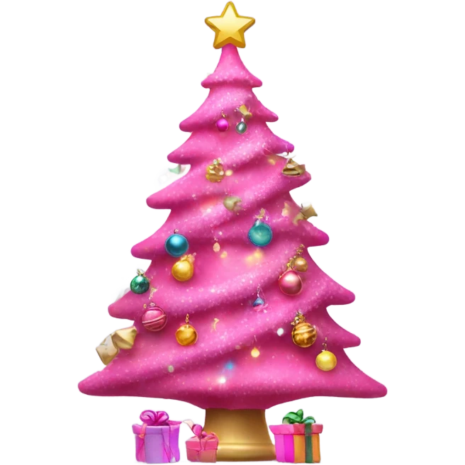 Cristmas pink emoji