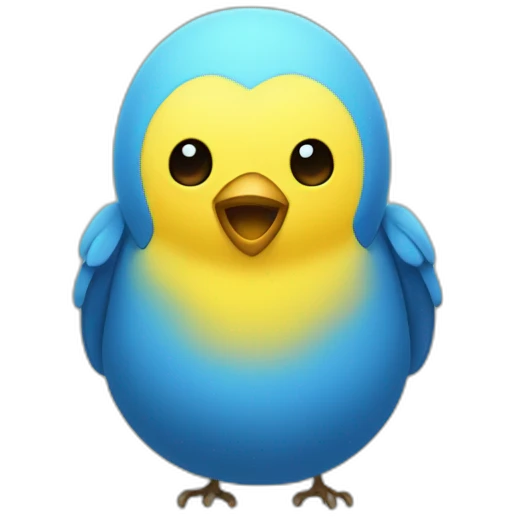 little nightingales one yellow and one blue emoji