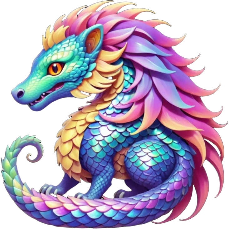 Epic complex detailed aesthetic-scenic-Fakémon-creature emoji