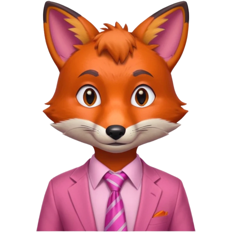 Nick Wilde (pink shirt with tie) from the Zootopia Disney movie emoji