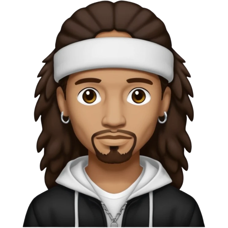 Layzie Bone with dark brown hair emoji