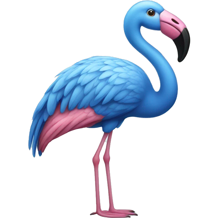 Blue flamingo emoji