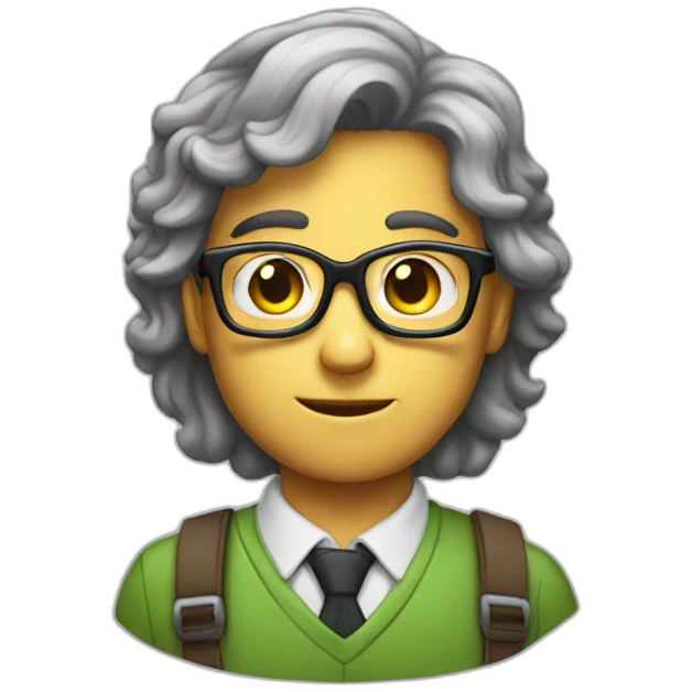 nerd emoji with long air emoji