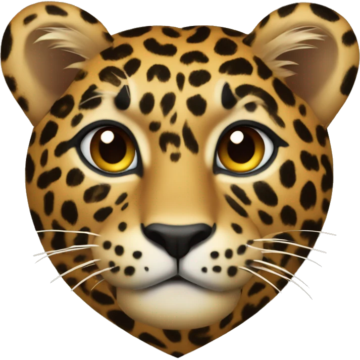 a heart with leopar skin  emoji