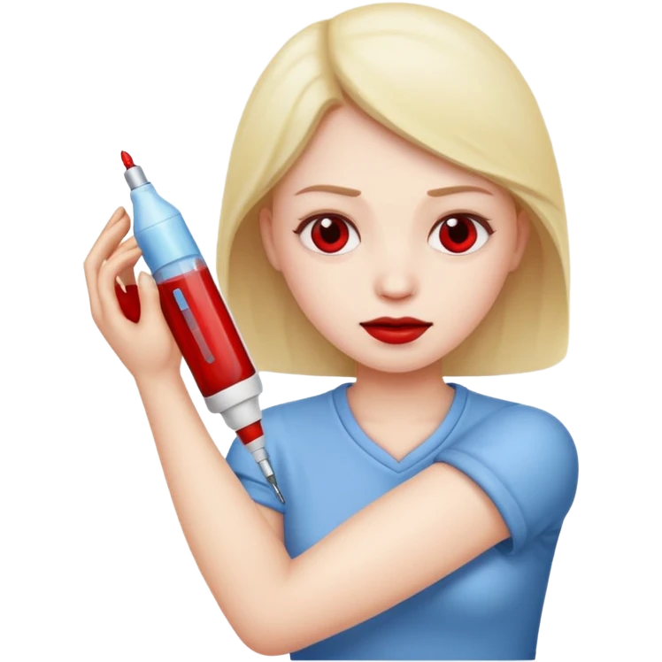 Emoji getting blood test in arm emoji