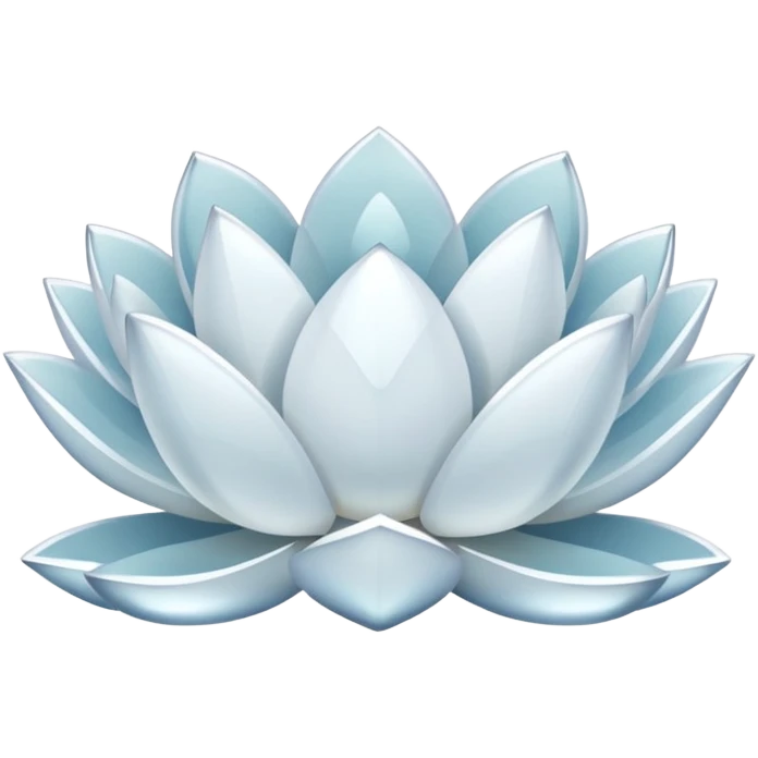 white clear crystal lotus emoji