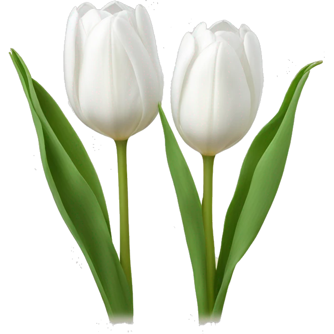 two white tulips emoji