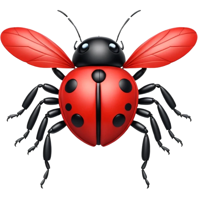 robot ladybug flying emoji