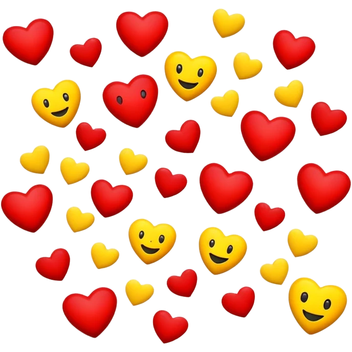 Love hearts smiley black heart emoji