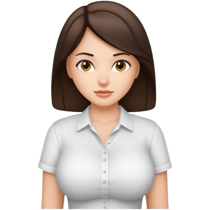 naked big boobs brunette emoji