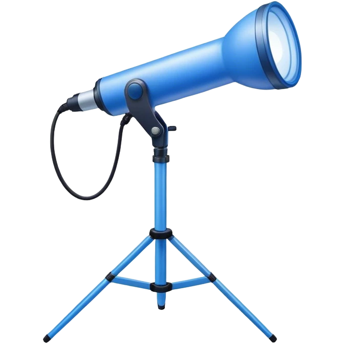 blue painted studio lighting equipment emoji
