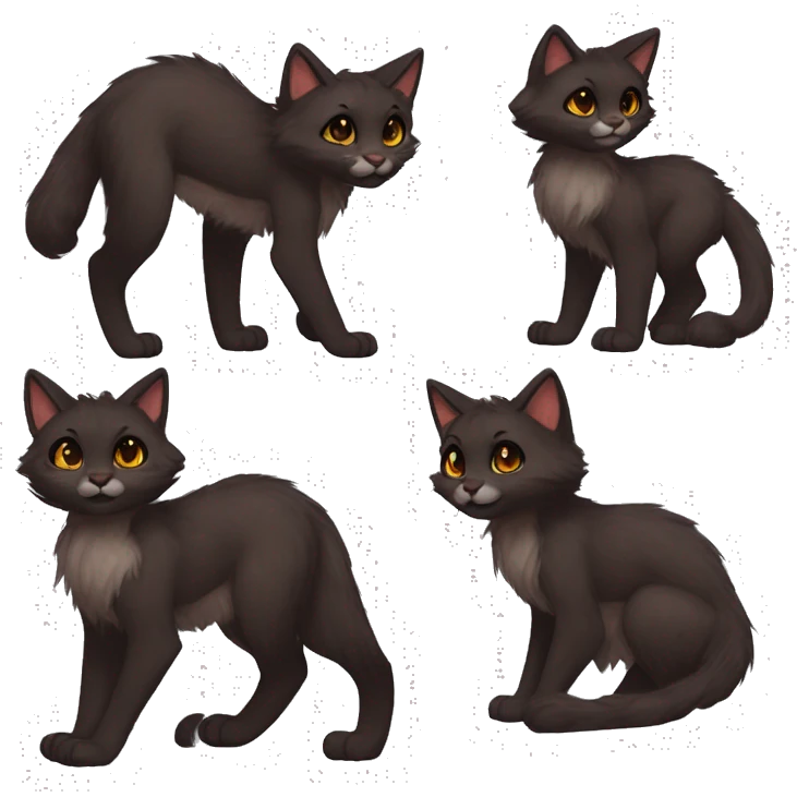 Anthro Shy Cute Cool Edgy Pretty Dark Brown Furry Feline Animal Anthro Sona emoji