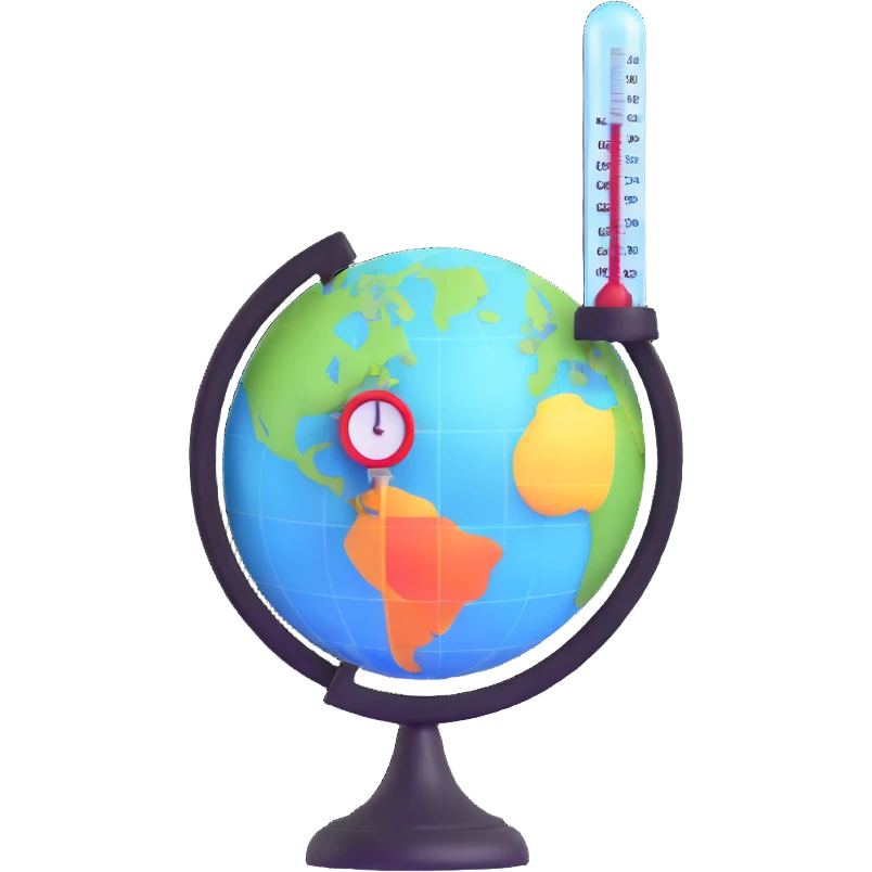 globe with a thermometer emoji