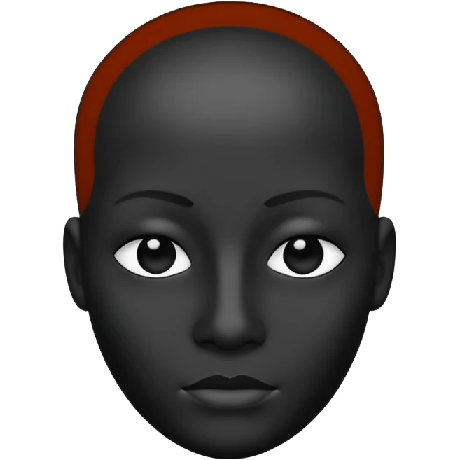Minimalist flat vector icon, iOS style, thin black outline on a white background. Human silhouette. Black, completely monochrome, matte. Impersonal, no eye sockets, no hair. emoji