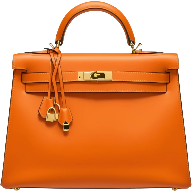 hermes kelly orange bag emoji