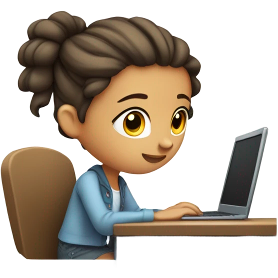 Girl on laptop emoji