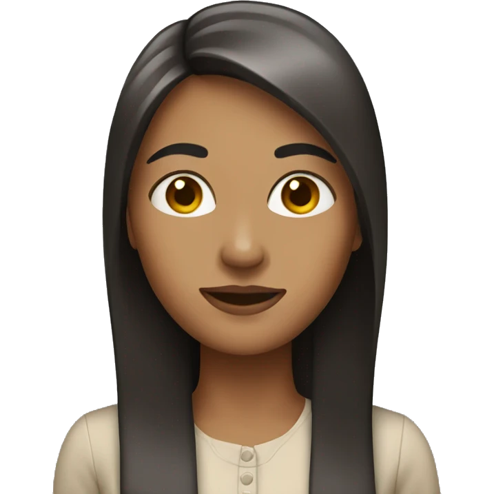 A woman with straight hair emoji