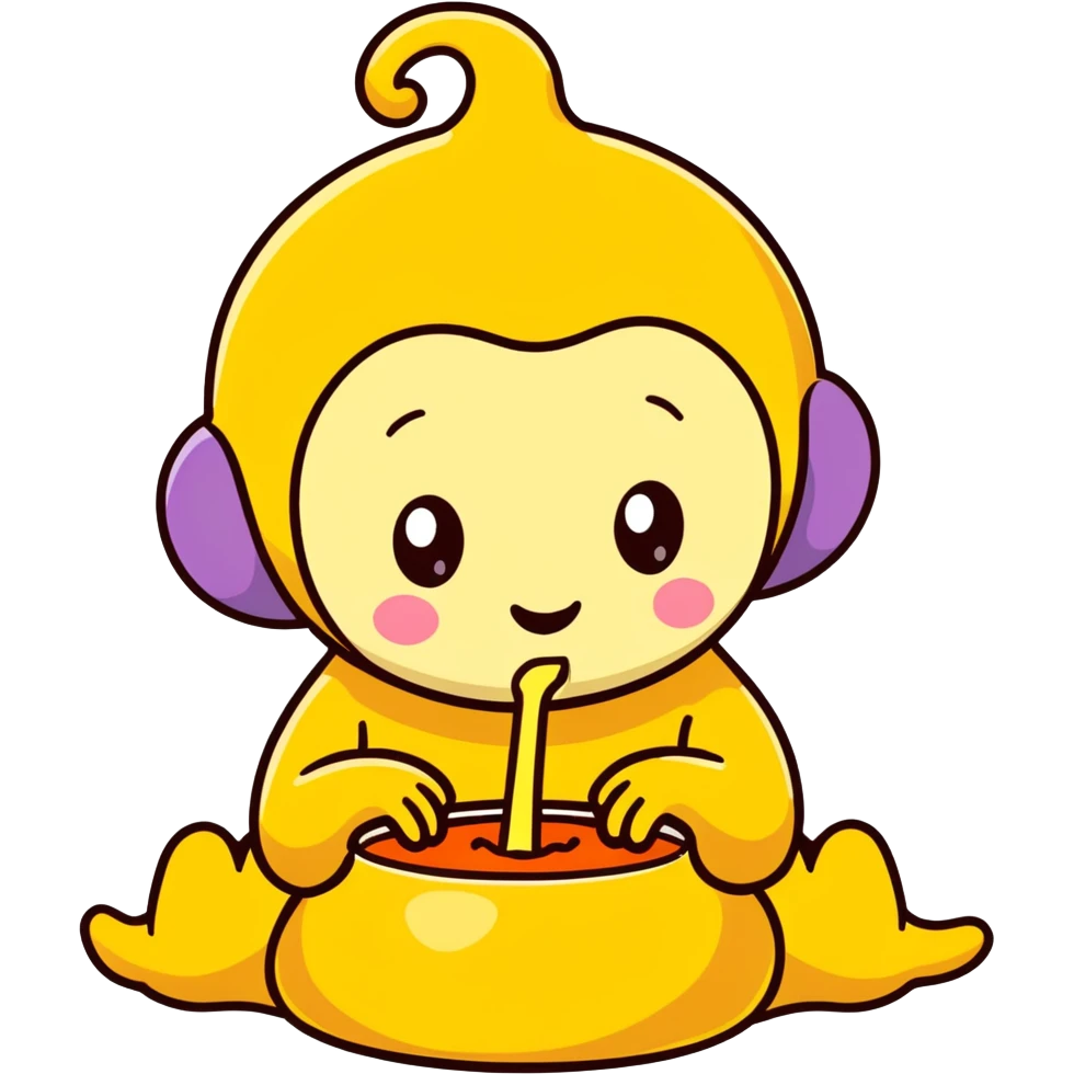 Small Teletubbie eating emoji