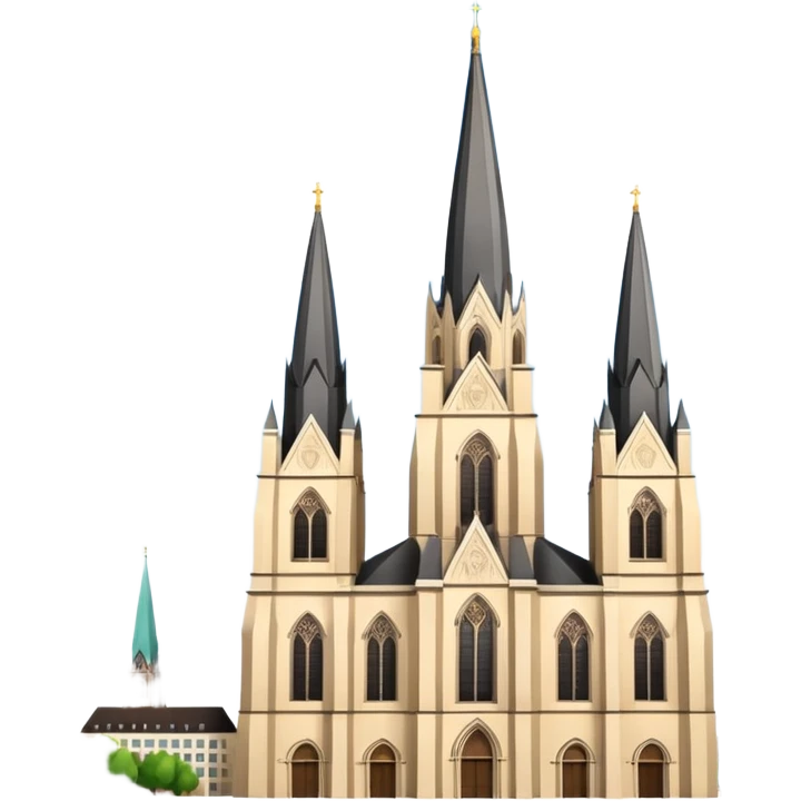 Kölner Dom focus on the twin spires no frame emoji