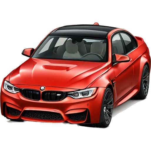 RED g80 BMW M3 front view emoji