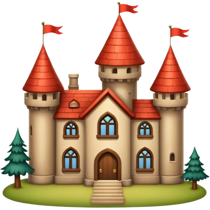 big wood castle house emoji
