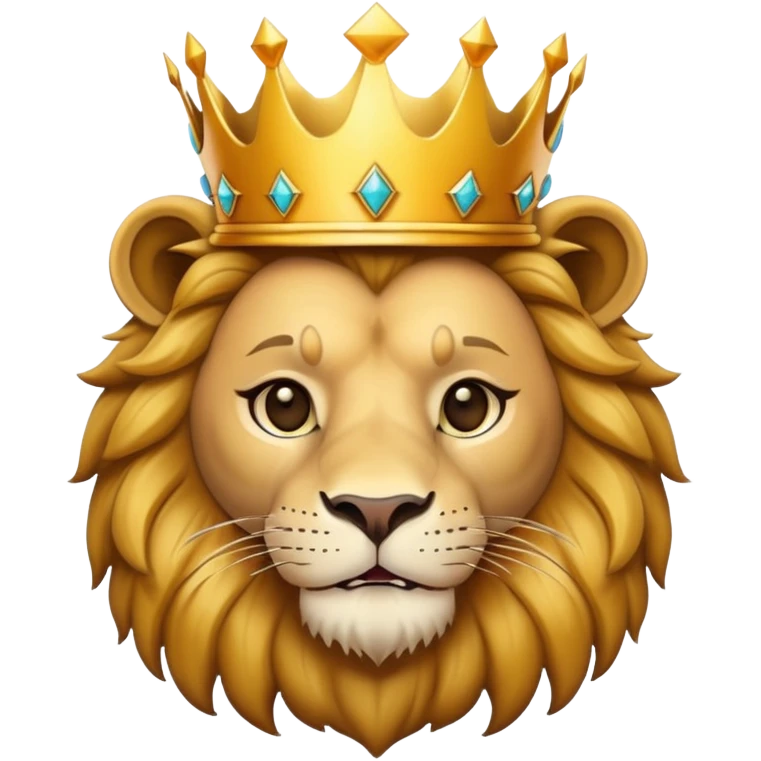Lione avec une couronne  emoji
