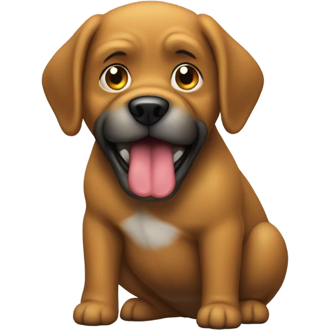 Dog pooping emoji